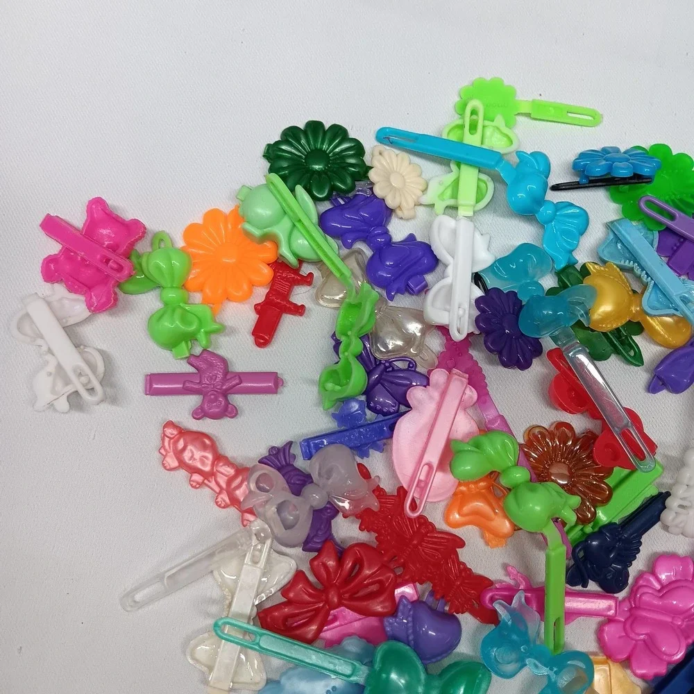 VTG Goody Mixed Plastic Hair Kid Clips Barrettes 88 Piece Lot 70s 80s 90s Shapes